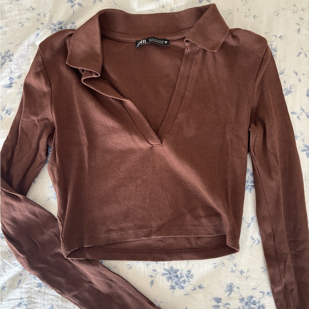 Zara Long Sleeve Polo Crop (2 Pack)